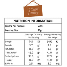 Load image into Gallery viewer, Rice Flake Nutrition Information