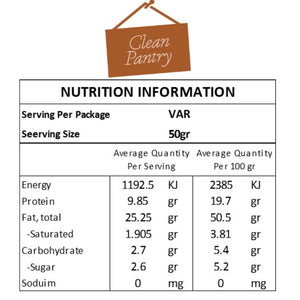 Activated Australian Almond Nutrition Information